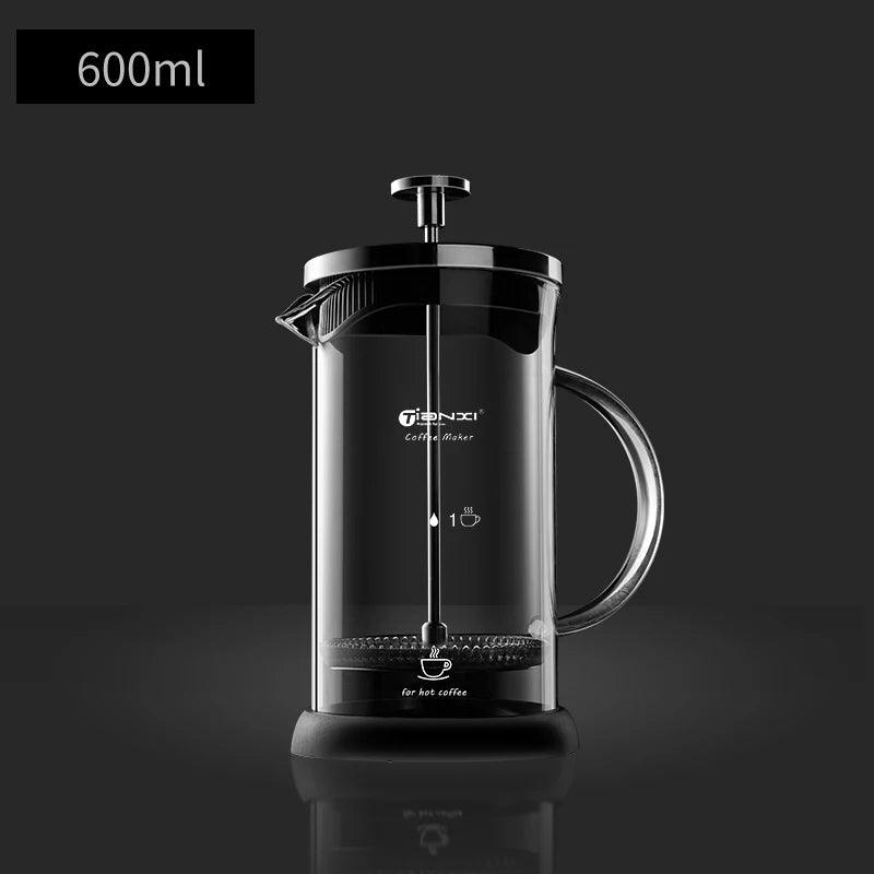 Cafeteira French Press de Vidro Resistente