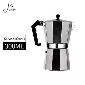 Cafeteira Italiana Moka de Alumínio Elegante