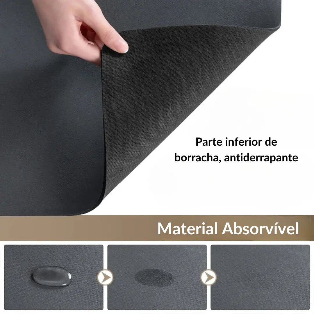 Tapete de Secagem Antiderrapante Super Absorvente