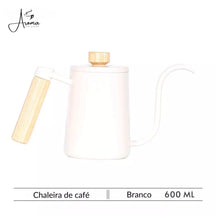 Chaleira Elegante Gooseneck 600ml com Alça de Madeira