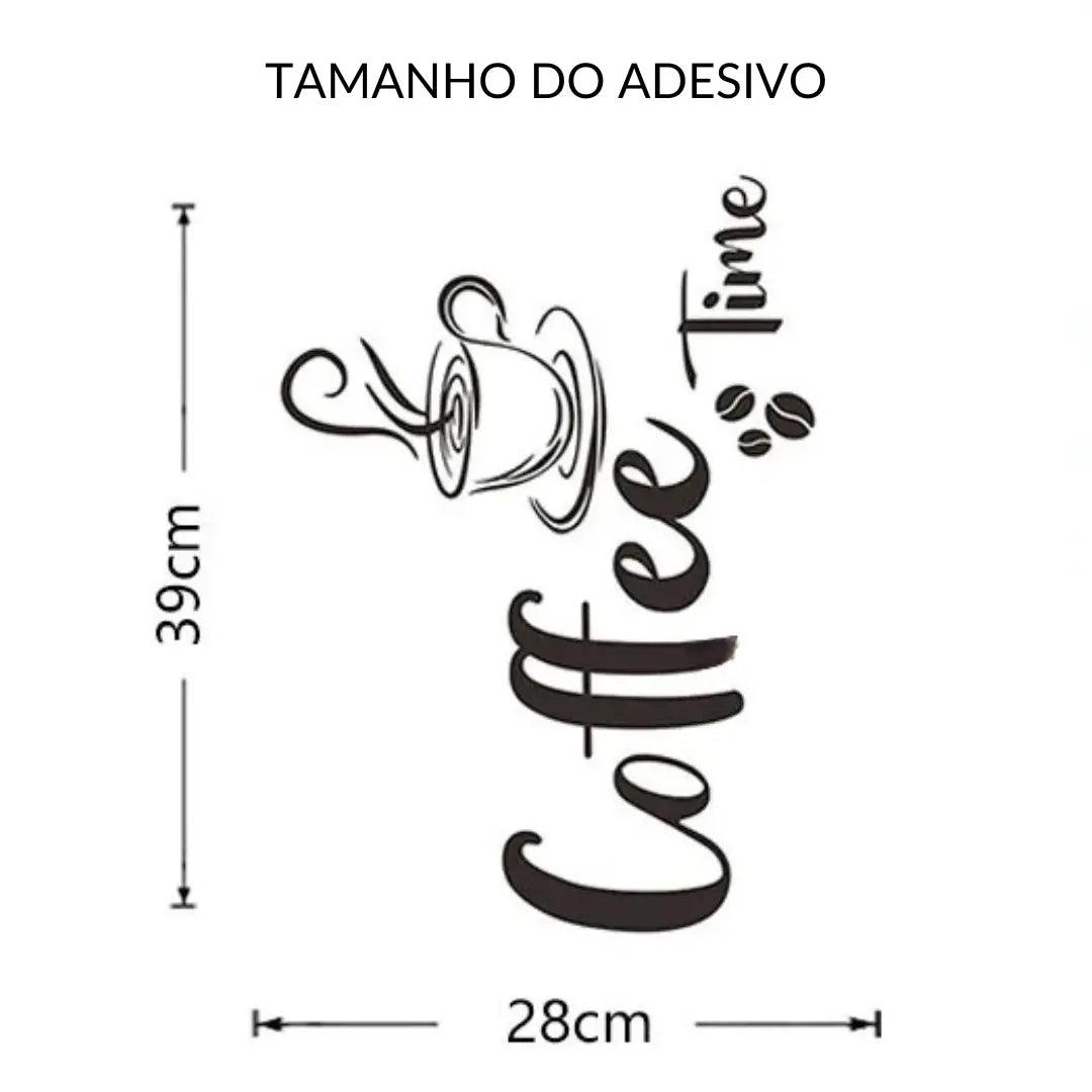 Adesivo de Parede 'Coffee Time' - Elegância para sua Cozinha