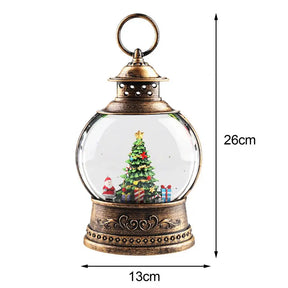 Lanterna Musical de Natal com Luz Noturna e Neve-Aroma da Casa
