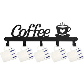 Wall Mounted Coffee Cup Rack, Metal Caneca Titular, cabide, ganchos