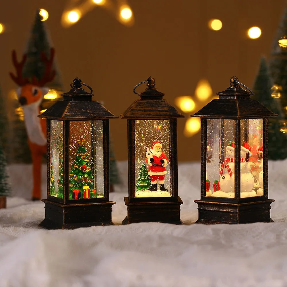 Christmas Little Night Lamp, Festivo Warm White LED Light, Decoração de lanterna, Indoor, Outdoor, Casa, Jardim, Mesa, Ornamento, Presente Ideal