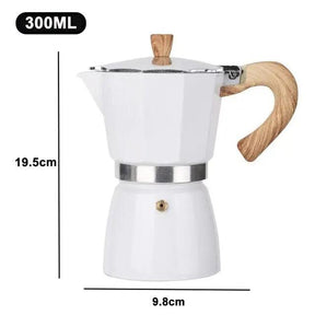 150ml 300ml Vintage Handle Madeira Espresso Maker Moka Pot Clássico Café Italiano Ferramentas Cozinha Café Acessórios