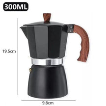 150ml 300ml Vintage Handle Madeira Espresso Maker Moka Pot Clássico Café Italiano Ferramentas Cozinha Café Acessórios